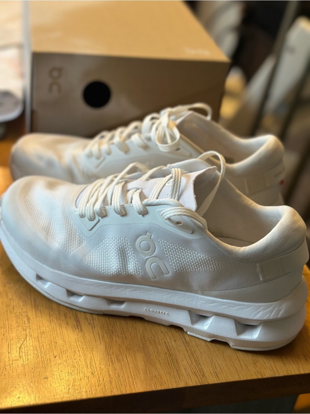 On Cloud All-White Running Sneakers